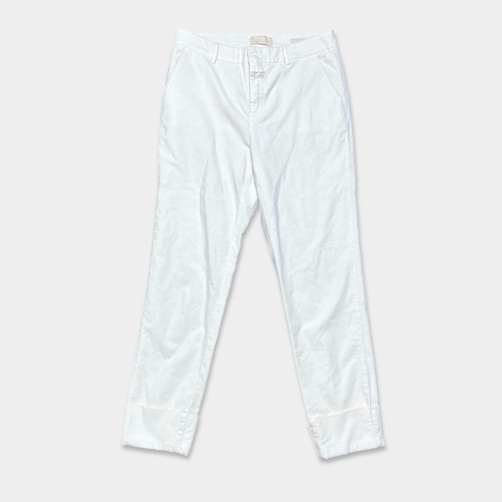 CLOSED Pants Size 25 Cream Color Cuffed Hem Pre-Owned